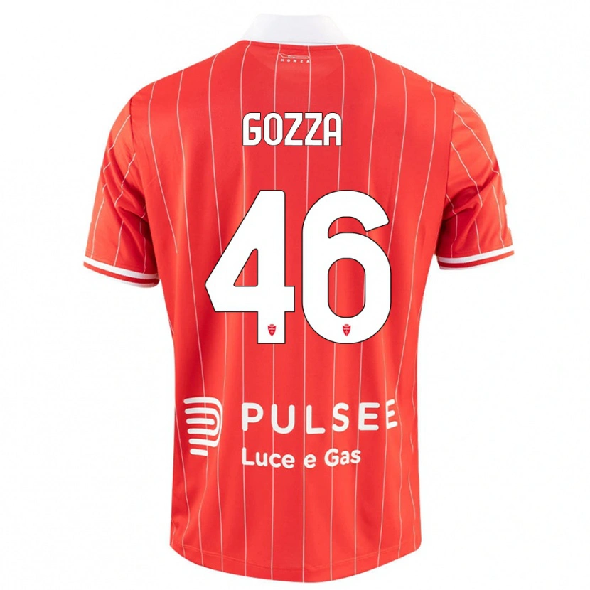 Danxen Bambino Maglia Luca Gozza #46 Rosso Bianco Kit Gara Home 2025/26 Maglietta