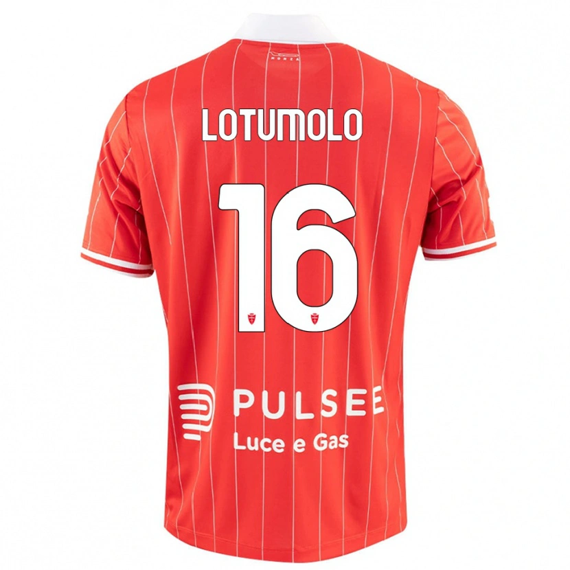 Danxen Bambino Maglia Matteo Lotumolo #16 Rosso Bianco Kit Gara Home 2025/26 Maglietta