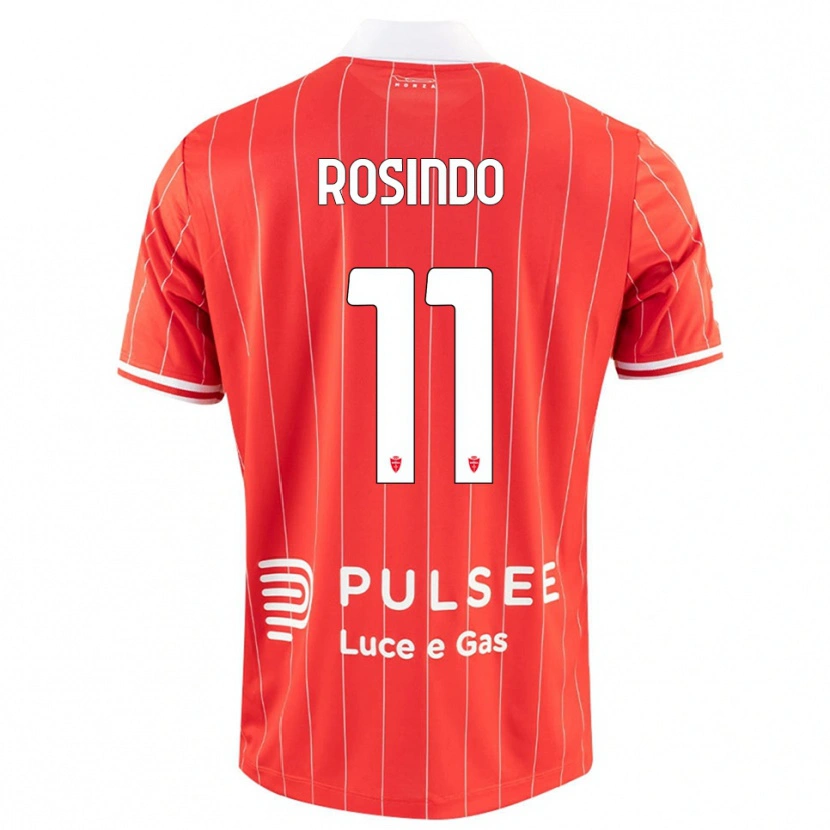 Danxen Bambino Maglia Rosindo Zanni #11 Rosso Bianco Kit Gara Home 2025/26 Maglietta