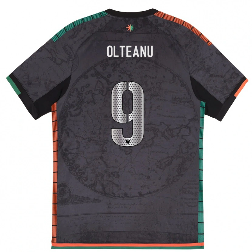 Danxen Bambino Maglia Alberto Olteanu #9 Grigio Scuro Kit Gara Home 2025/26 Maglietta