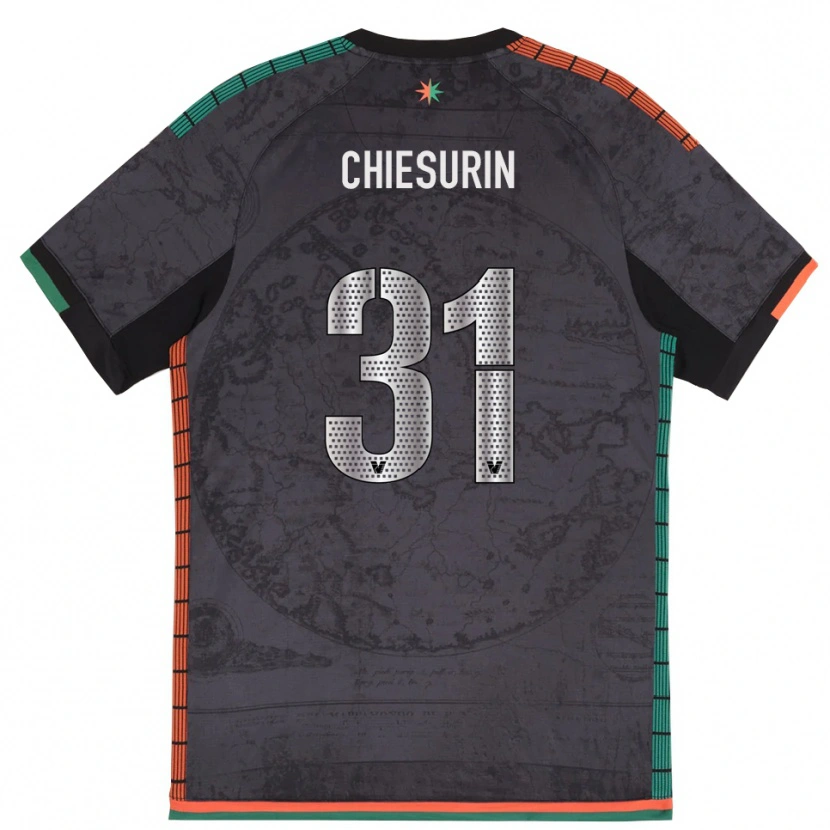 Danxen Bambino Maglia Alberto Chiesurin #31 Grigio Scuro Kit Gara Home 2025/26 Maglietta