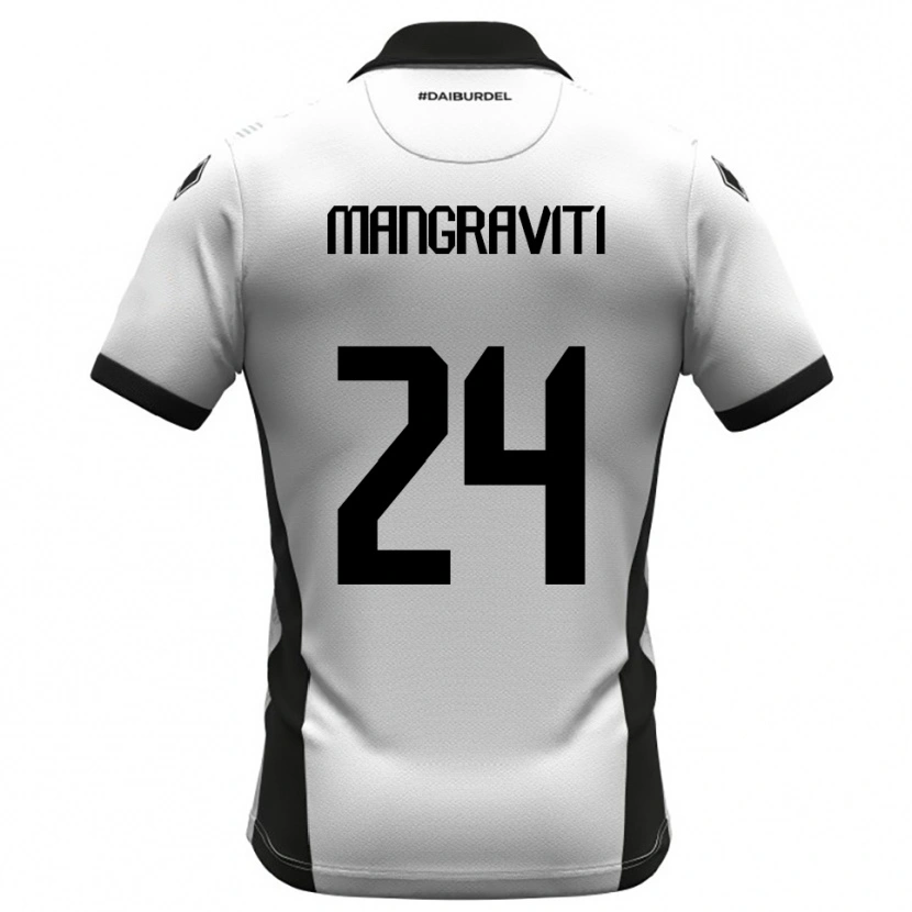 Danxen Bambino Maglia Massimiliano Mangraviti #24 Bianco Nero Arancione Kit Gara Home 2025/26 Maglietta