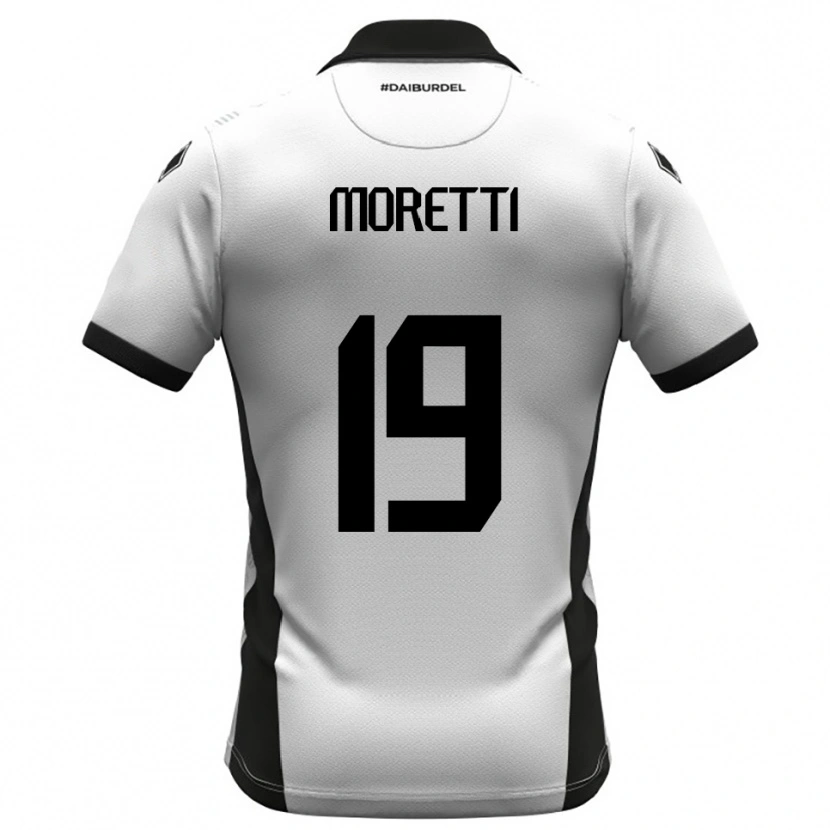 Danxen Bambino Maglia Noah Moretti #19 Bianco Nero Arancione Kit Gara Home 2025/26 Maglietta