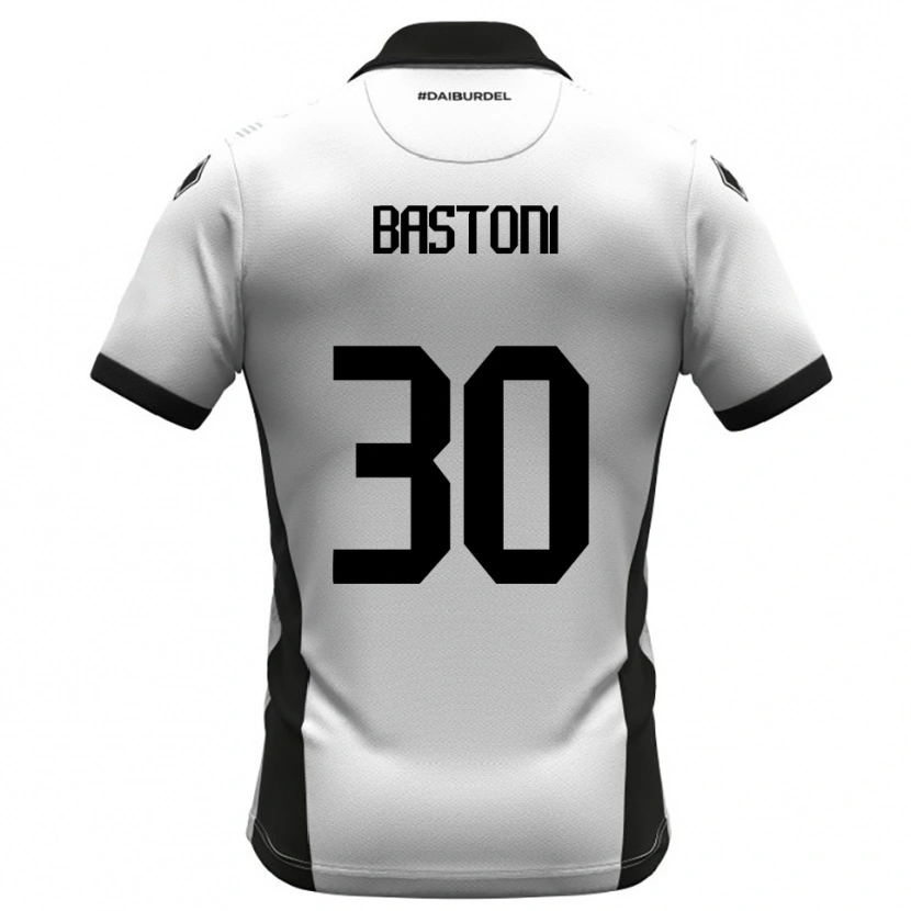 Danxen Bambino Maglia Simone Bastoni #30 Bianco Nero Arancione Kit Gara Home 2025/26 Maglietta