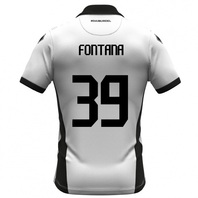 Danxen Bambino Maglia Niccolò Fontana #39 Bianco Nero Arancione Kit Gara Home 2025/26 Maglietta