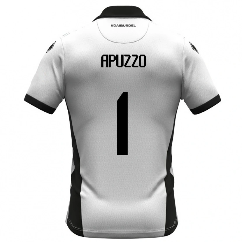 Danxen Bambino Maglia Davide Apuzzo #1 Bianco Nero Arancione Kit Gara Home 2025/26 Maglietta