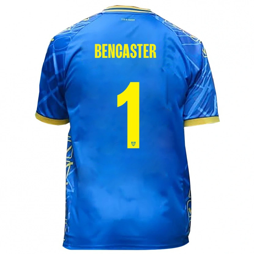 Danxen Bambino Maglia Mattia Bencaster #1 Azzurro Giallo Kit Gara Home 2025/26 Maglietta