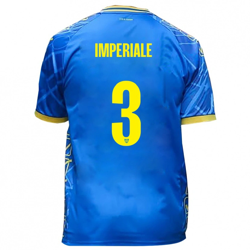 Danxen Bambino Maglia Marco Imperiale #3 Azzurro Giallo Kit Gara Home 2025/26 Maglietta