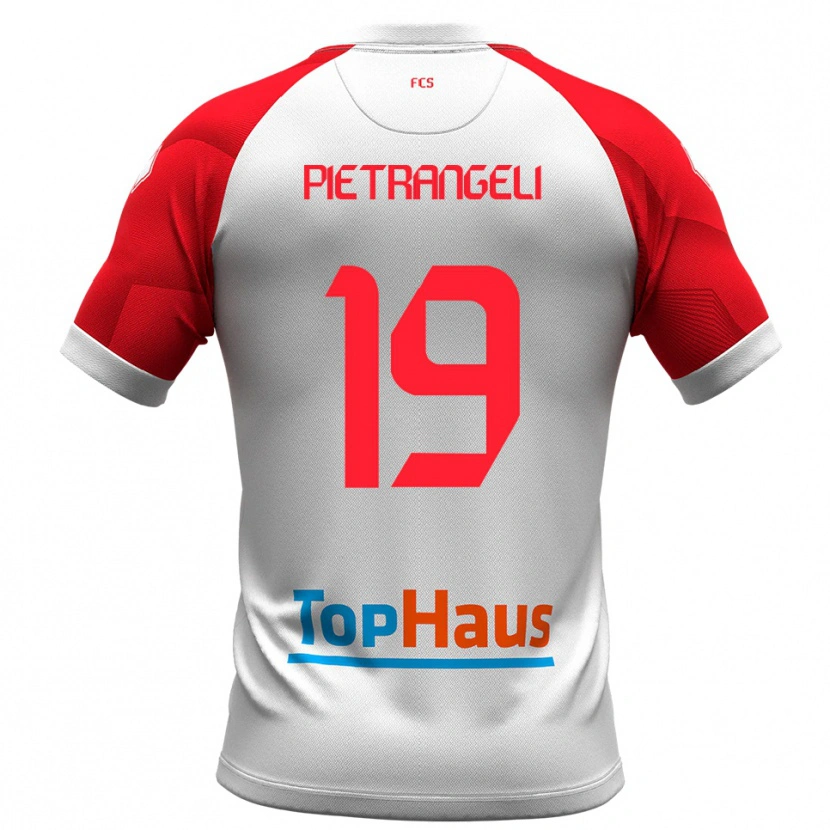 Danxen Bambino Maglia Nicola Pietrangeli #19 Bianco Rosso Kit Gara Home 2025/26 Maglietta