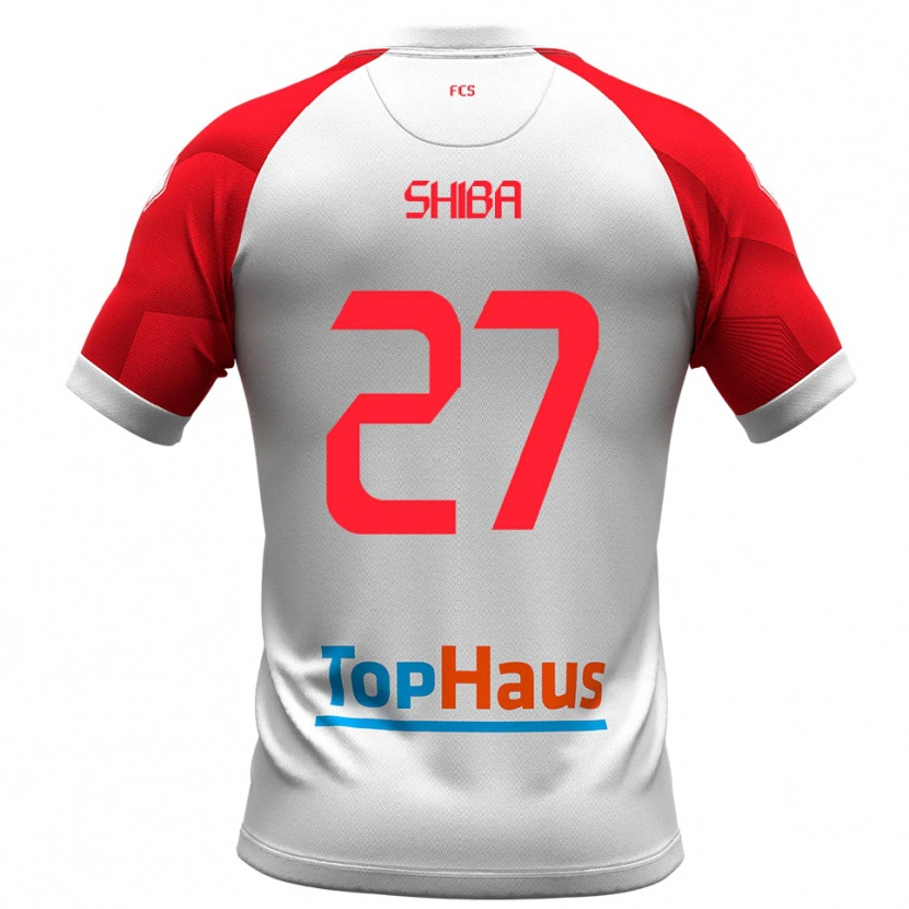 Danxen Bambino Maglia Cristian Shiba #27 Bianco Rosso Kit Gara Home 2025/26 Maglietta