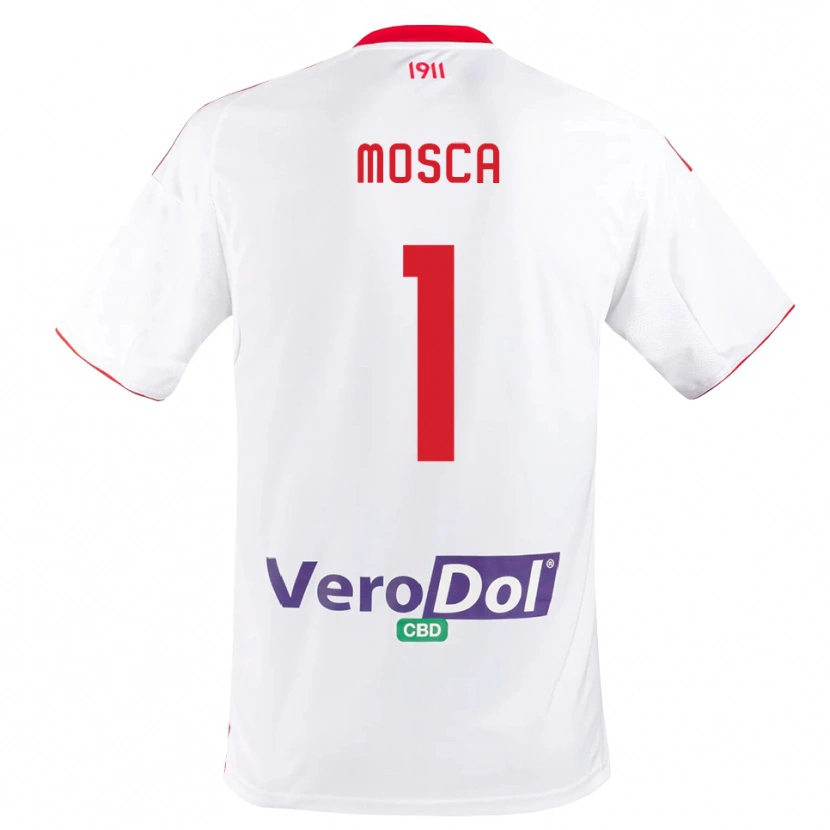 Danxen Bambino Maglia Lorenzo Mosca #1 Bianco Rosso Kit Gara Home 2025/26 Maglietta