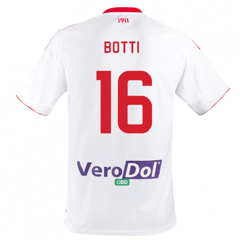 Danxen Bambino Maglia Federico Botti #16 Bianco Rosso Kit Gara Home 2025/26 Maglietta