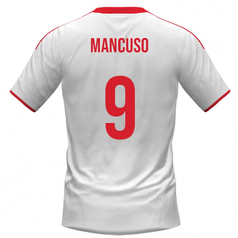 Danxen Bambino Maglia Leonardo Mancuso #9 Bianco Rosso Kit Gara Home 2025/26 Maglietta