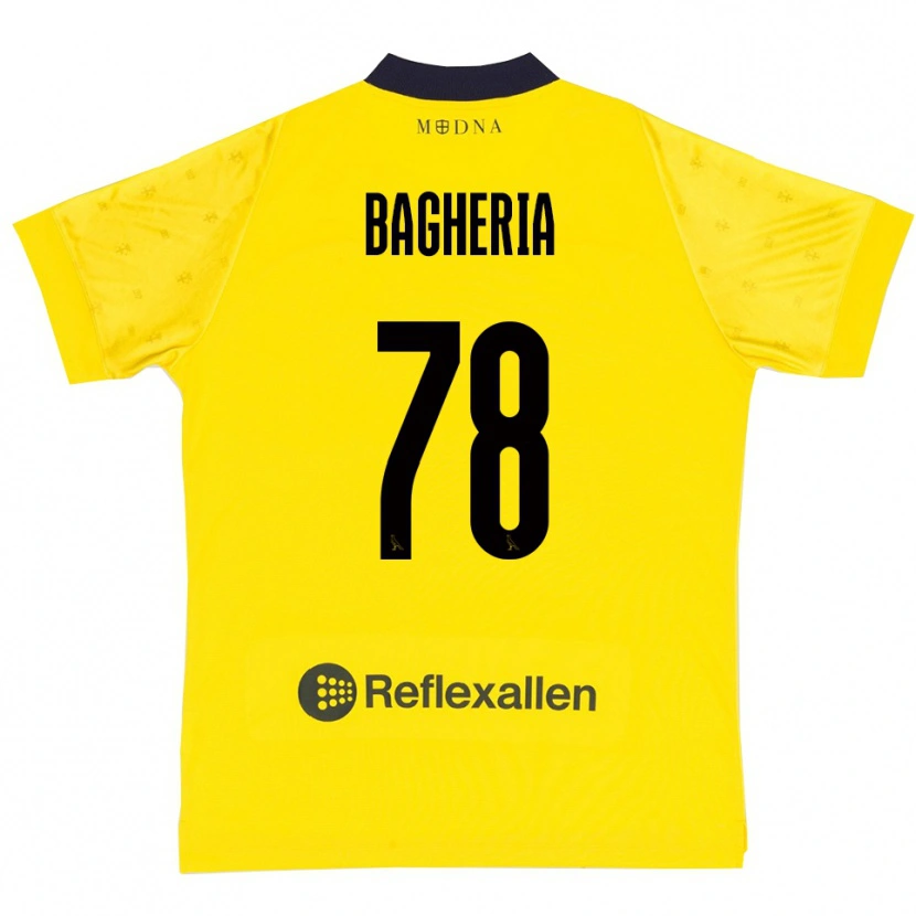 Danxen Bambino Maglia Fabrizio Bagheria #78 Giallo Navy Kit Gara Home 2025/26 Maglietta