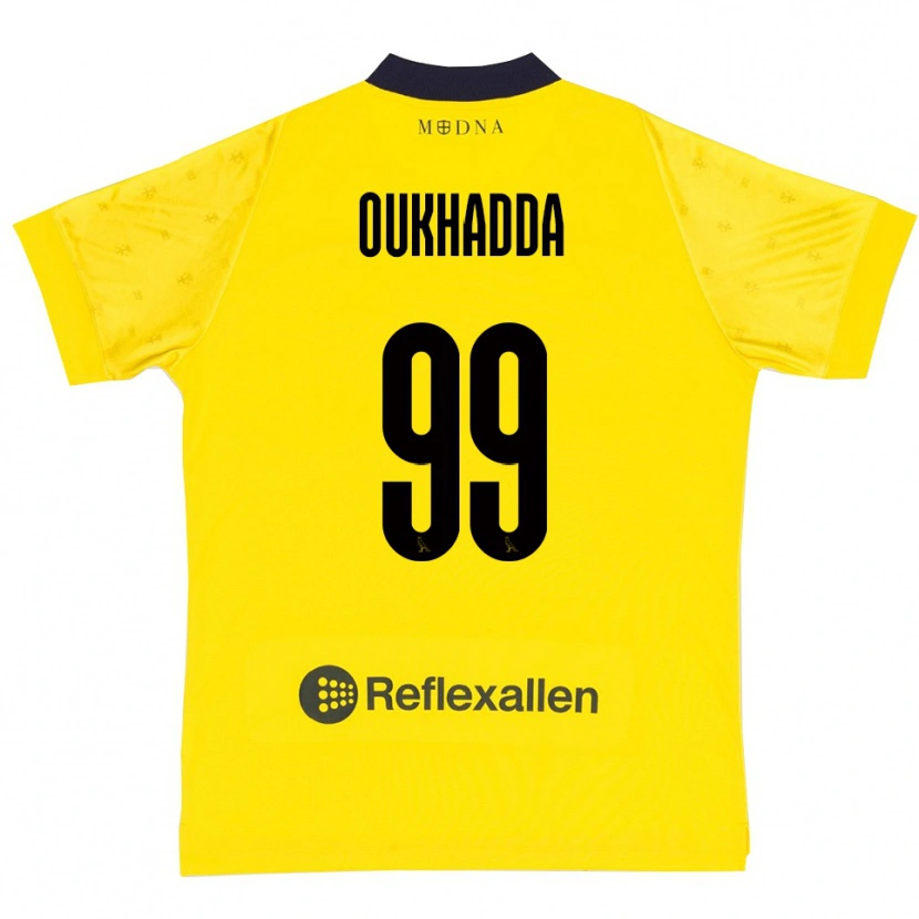 Danxen Bambino Maglia Shady Oukhadda #99 Giallo Navy Kit Gara Home 2025/26 Maglietta