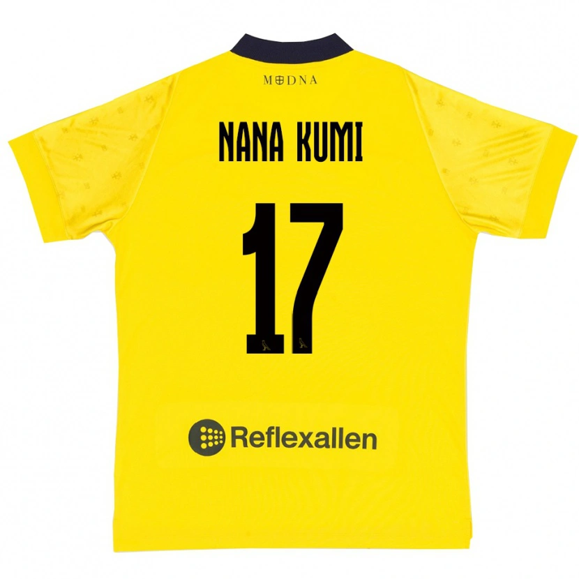 Danxen Bambino Maglia Ronald Nana Kumi #17 Giallo Navy Kit Gara Home 2025/26 Maglietta