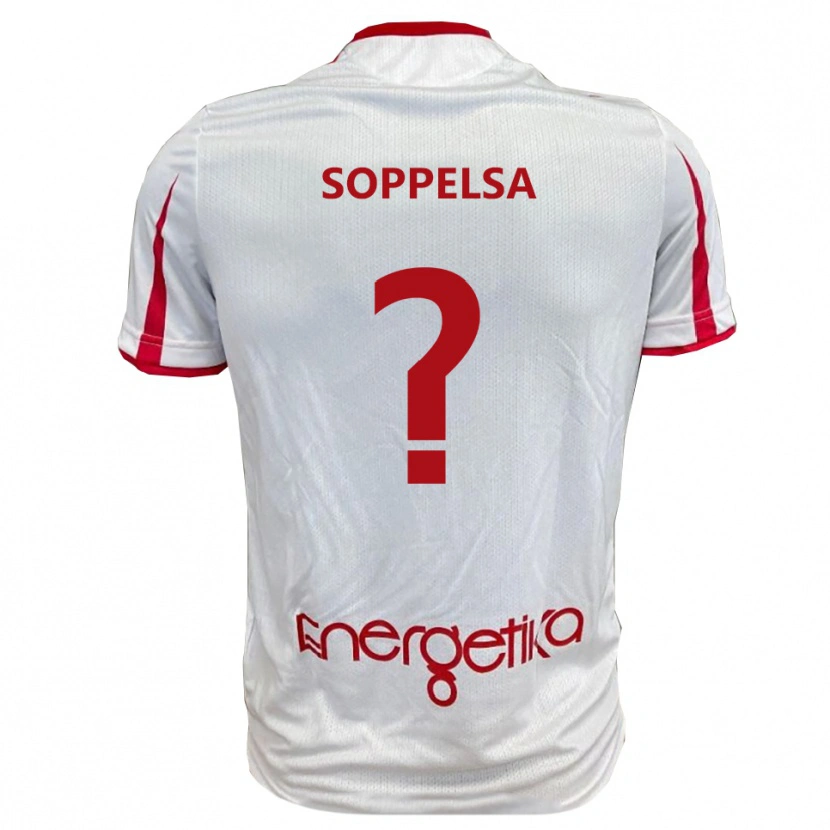 Danxen Bambino Maglia Mattia Soppelsa #0 Bianco Rosso Kit Gara Home 2025/26 Maglietta