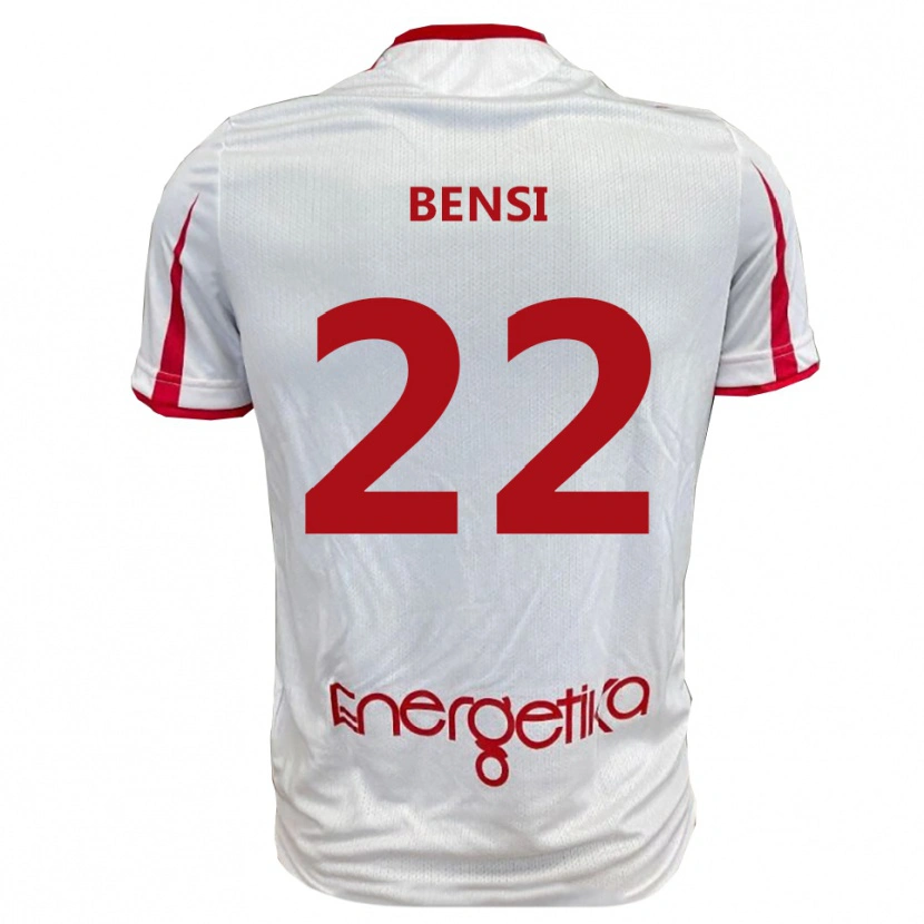 Danxen Bambino Maglia Nicolò Bensi #22 Bianco Rosso Kit Gara Home 2025/26 Maglietta