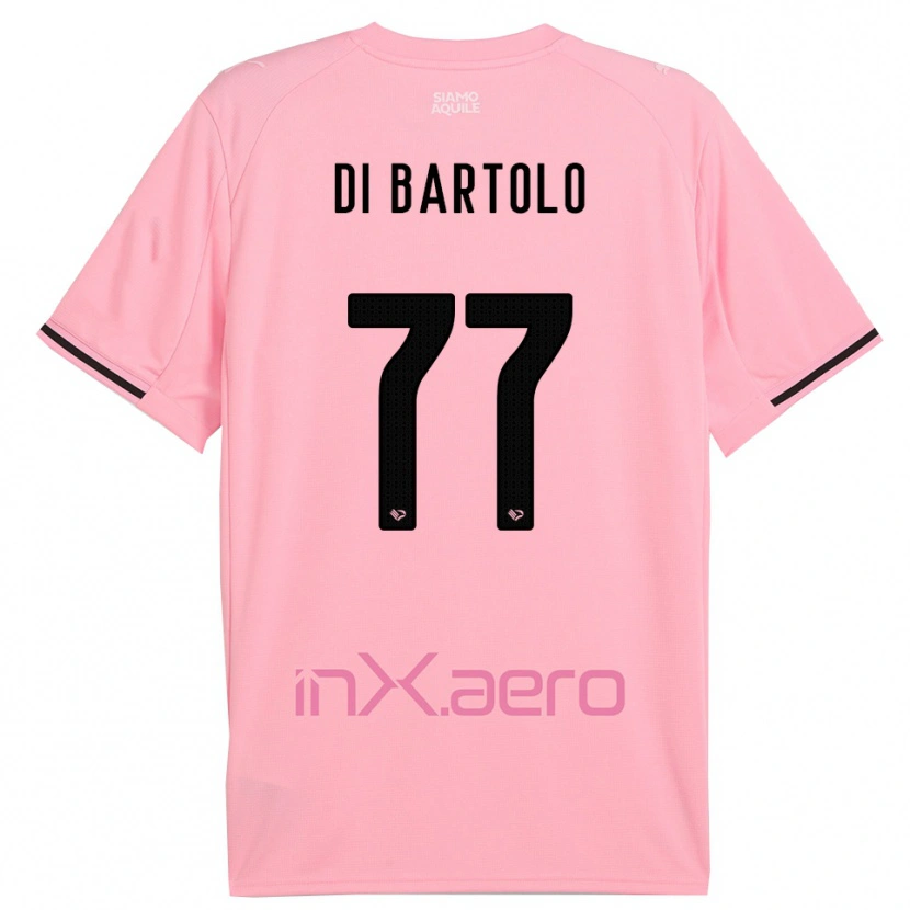 Danxen Bambino Maglia Francesco Di Bartolo #77 Rosa Nero Kit Gara Home 2025/26 Maglietta