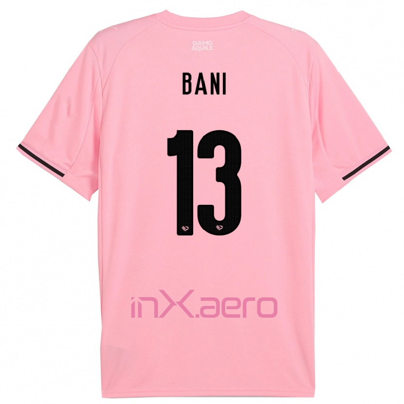 Danxen Bambino Maglia Mattia Bani #13 Rosa Nero Kit Gara Home 2025/26 Maglietta