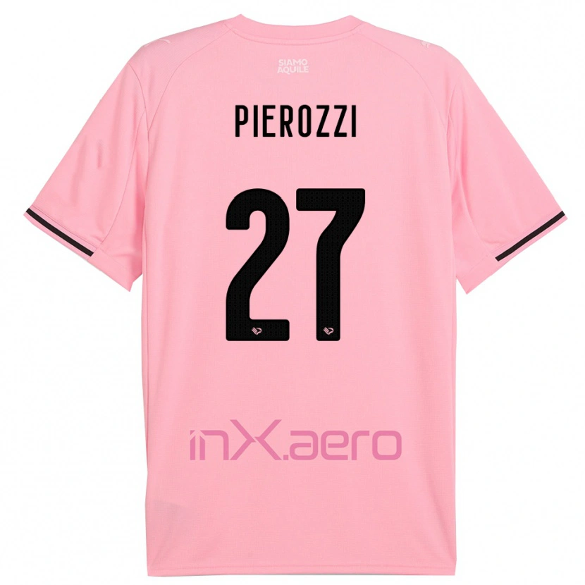Danxen Bambino Maglia Niccolò Pierozzi #27 Rosa Nero Kit Gara Home 2025/26 Maglietta