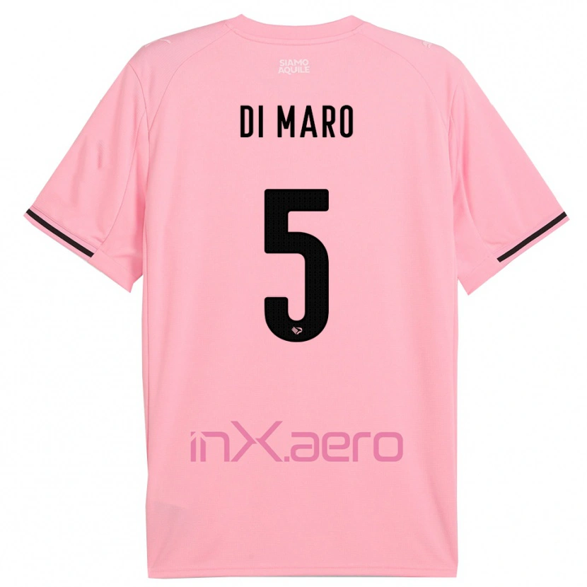 Danxen Bambino Maglia Filippo Di Maro #5 Rosa Nero Kit Gara Home 2025/26 Maglietta
