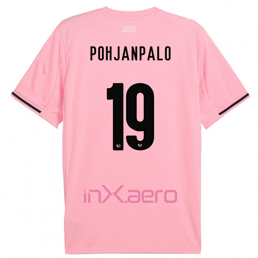 Danxen Bambino Maglia Joel Pohjanpalo #19 Rosa Nero Kit Gara Home 2025/26 Maglietta