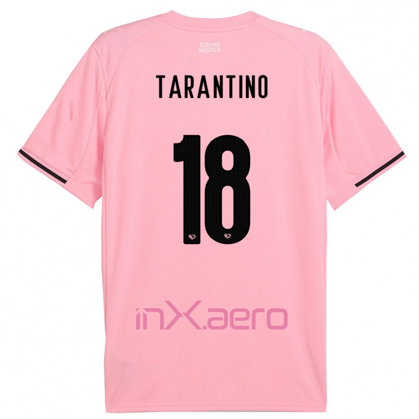Danxen Bambino Maglia Antonino Tarantino #18 Rosa Nero Kit Gara Home 2025/26 Maglietta
