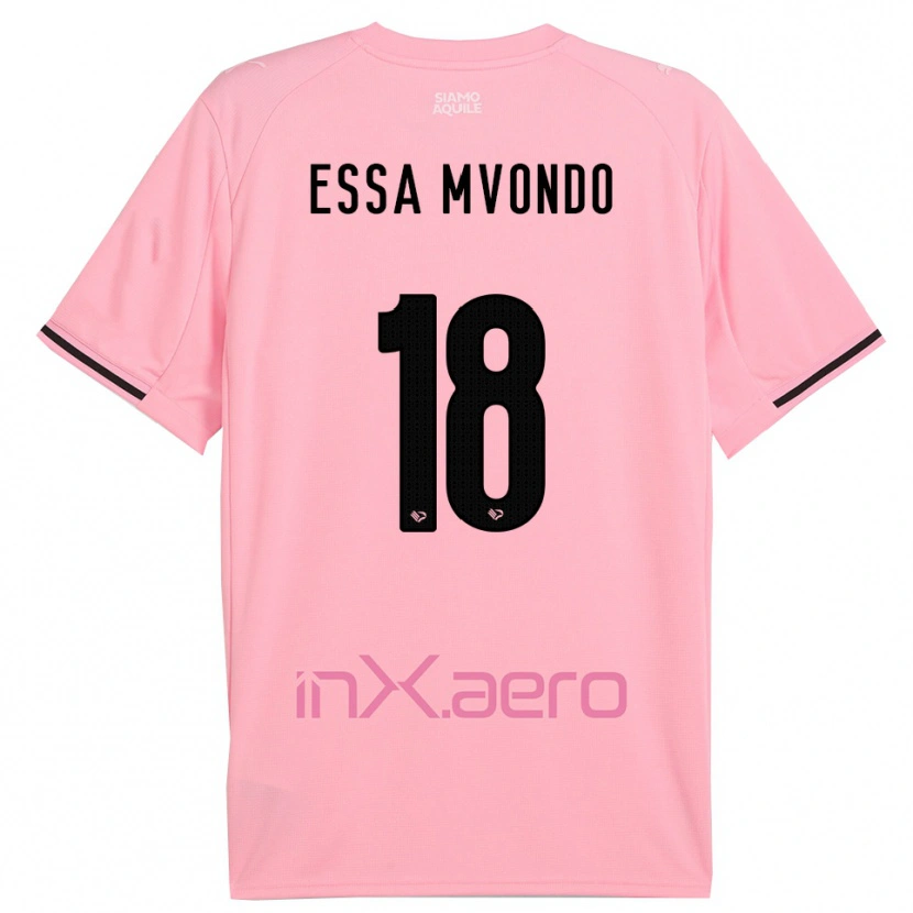 Danxen Bambino Maglia Troy Evans Essa Mvondo #18 Rosa Nero Kit Gara Home 2025/26 Maglietta