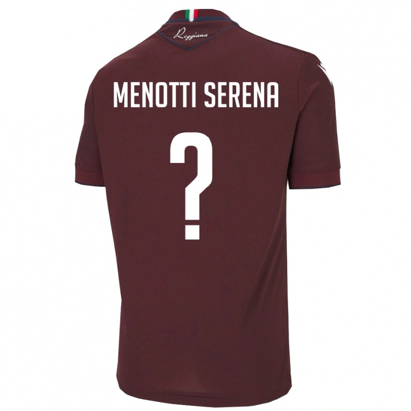 Danxen Bambino Maglia Toma Menotti Serena #0 Borgogna Bianco Kit Gara Home 2025/26 Maglietta