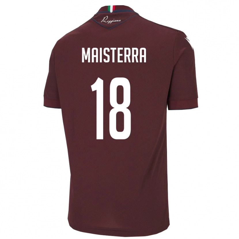 Danxen Bambino Maglia Roque Maisterra #18 Borgogna Bianco Kit Gara Home 2025/26 Maglietta