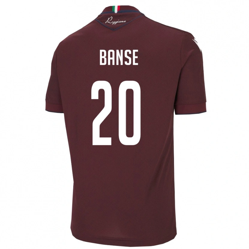 Danxen Bambino Maglia Ousmane Banse #20 Borgogna Bianco Kit Gara Home 2025/26 Maglietta