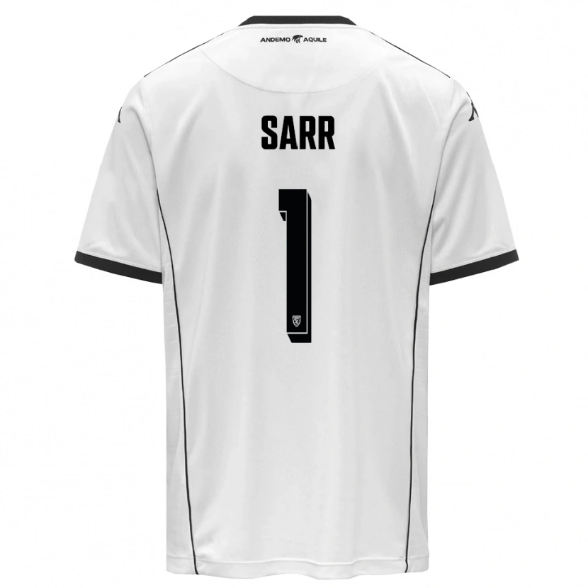 Danxen Bambino Maglia Mouhamadou Sarr #1 Bianco Nero Kit Gara Home 2025/26 Maglietta
