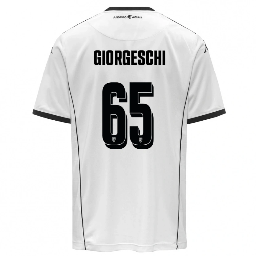 Danxen Bambino Maglia Simone Giorgeschi #65 Bianco Nero Kit Gara Home 2025/26 Maglietta