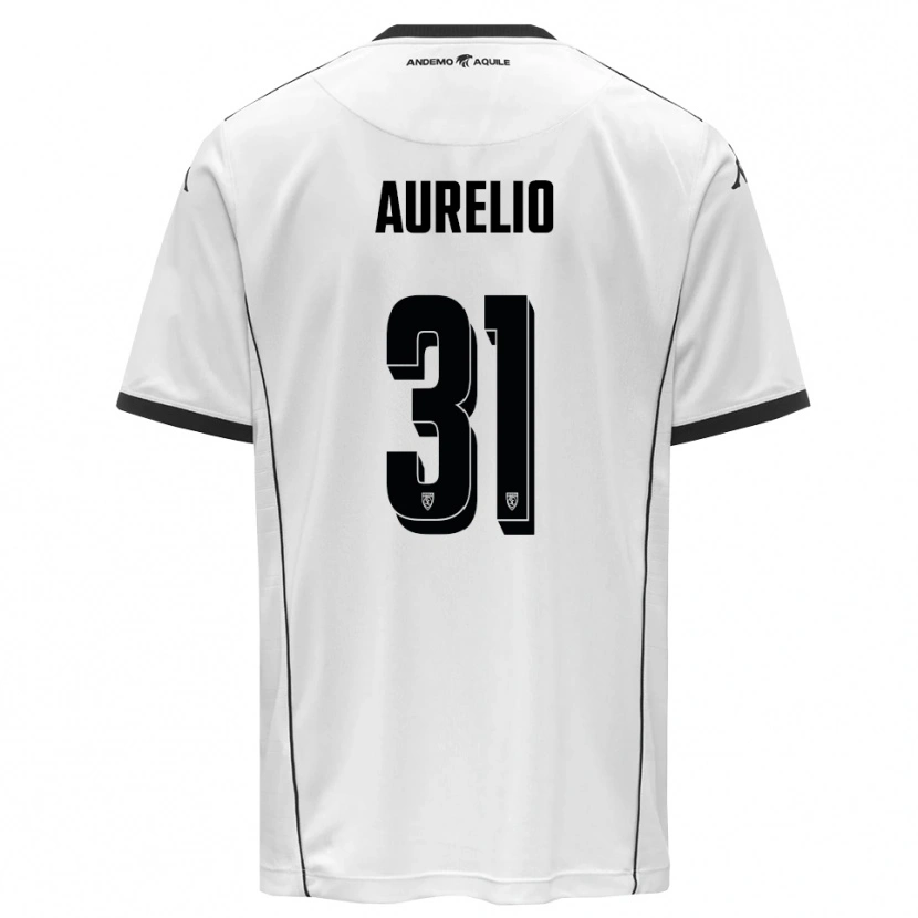 Danxen Bambino Maglia Giuseppe Aurelio #31 Bianco Nero Kit Gara Home 2025/26 Maglietta
