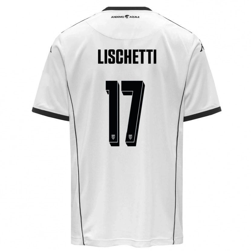 Danxen Bambino Maglia Lorenzo Lischetti #17 Bianco Nero Kit Gara Home 2025/26 Maglietta