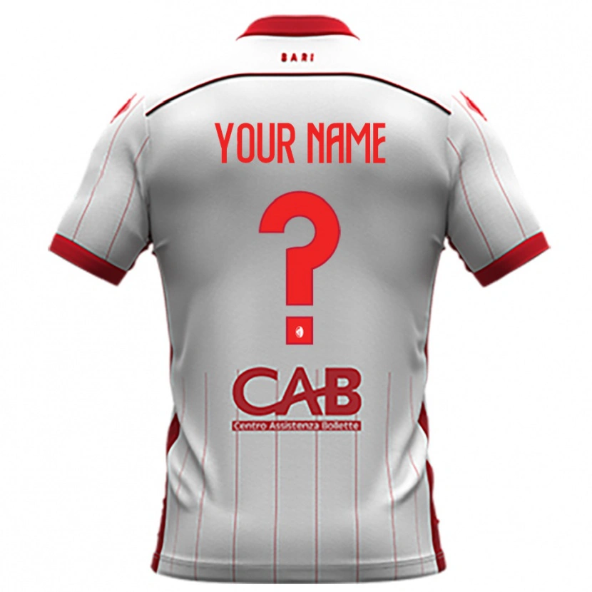 Danxen Bambino Maglia Il Tuo Nome #0 Bianco Rosso Kit Gara Home 2025/26 Maglietta