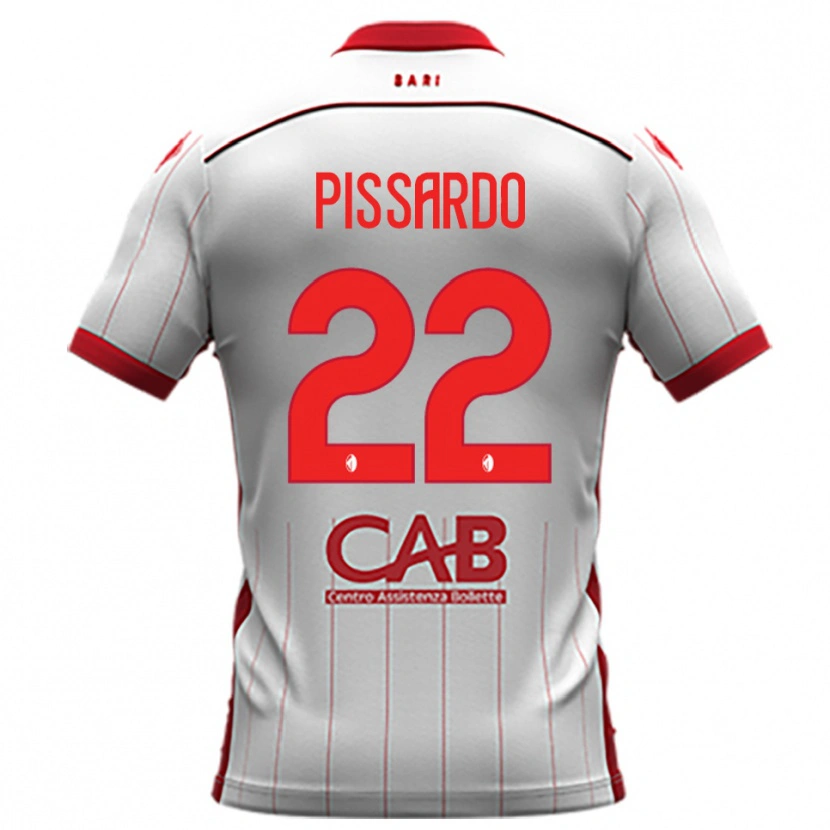 Danxen Bambino Maglia Marco Pissardo #22 Bianco Rosso Kit Gara Home 2025/26 Maglietta