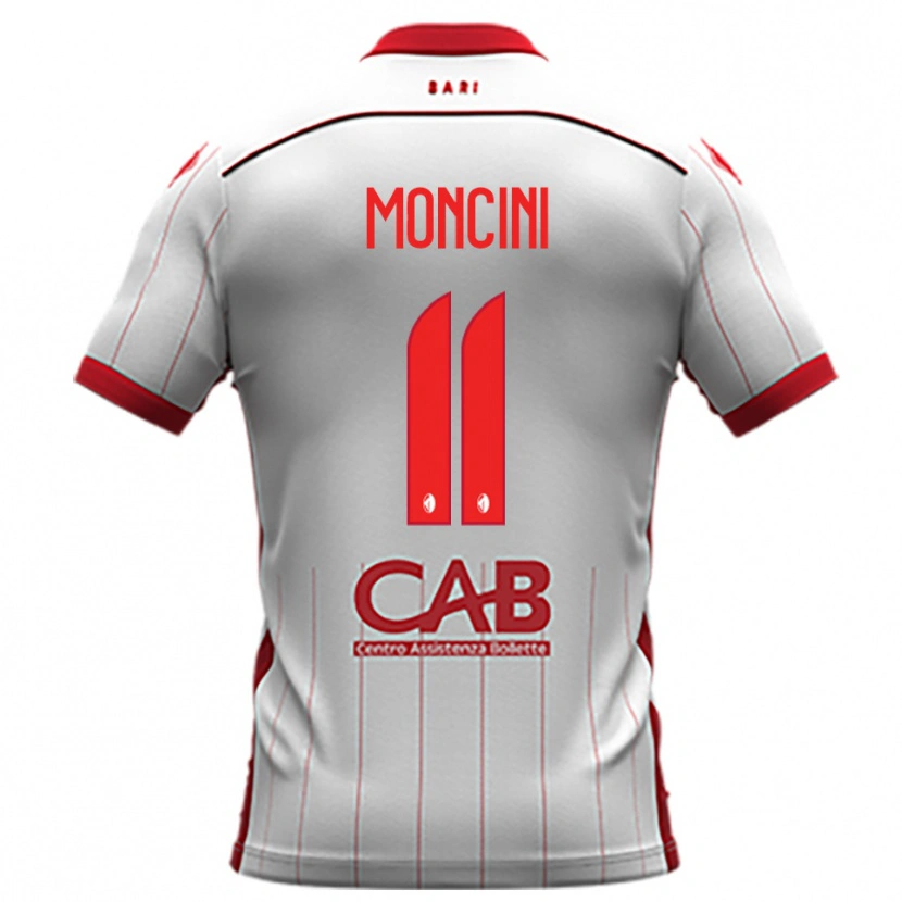 Danxen Bambino Maglia Gabriele Moncini #11 Bianco Rosso Kit Gara Home 2025/26 Maglietta