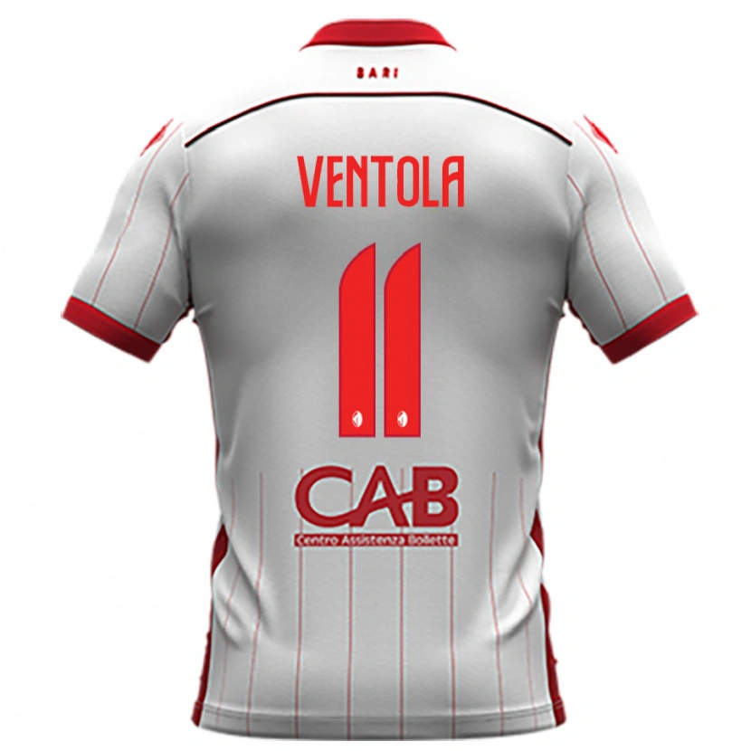 Danxen Bambino Maglia Flavio Ventola #11 Bianco Rosso Kit Gara Home 2025/26 Maglietta