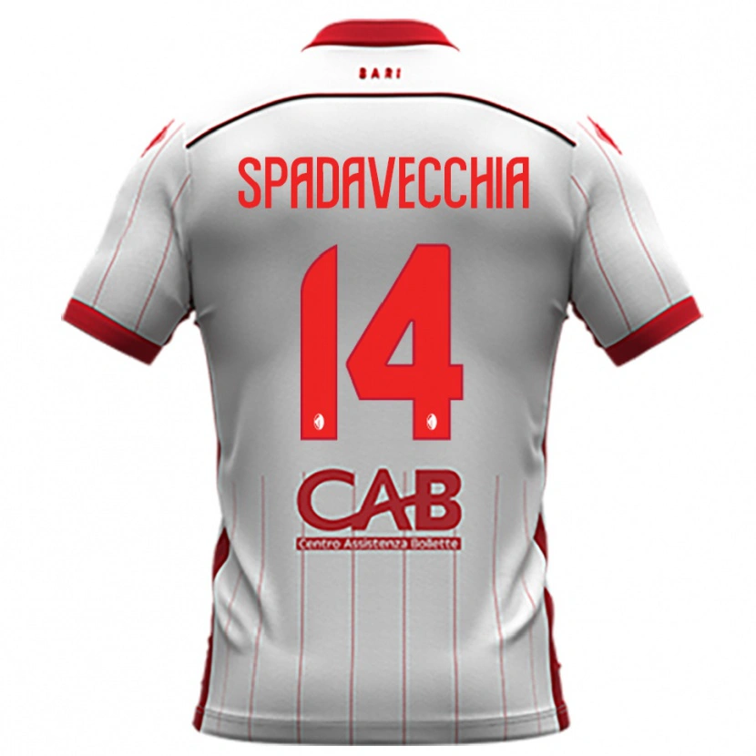 Danxen Bambino Maglia Pantaleo Spadavecchia #14 Bianco Rosso Kit Gara Home 2025/26 Maglietta