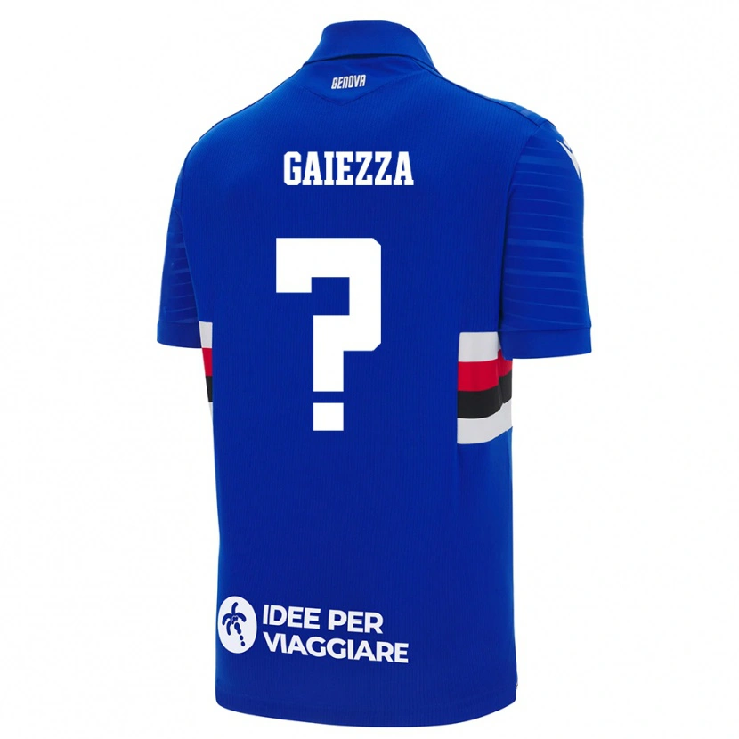Danxen Bambino Maglia Edoardo Gaiezza #0 Blu Bianco Kit Gara Home 2025/26 Maglietta