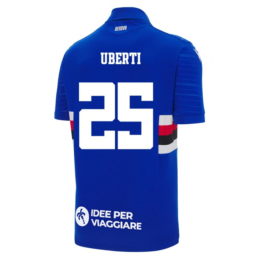 Danxen Bambino Maglia Nicolò Uberti #25 Blu Bianco Kit Gara Home 2025/26 Maglietta