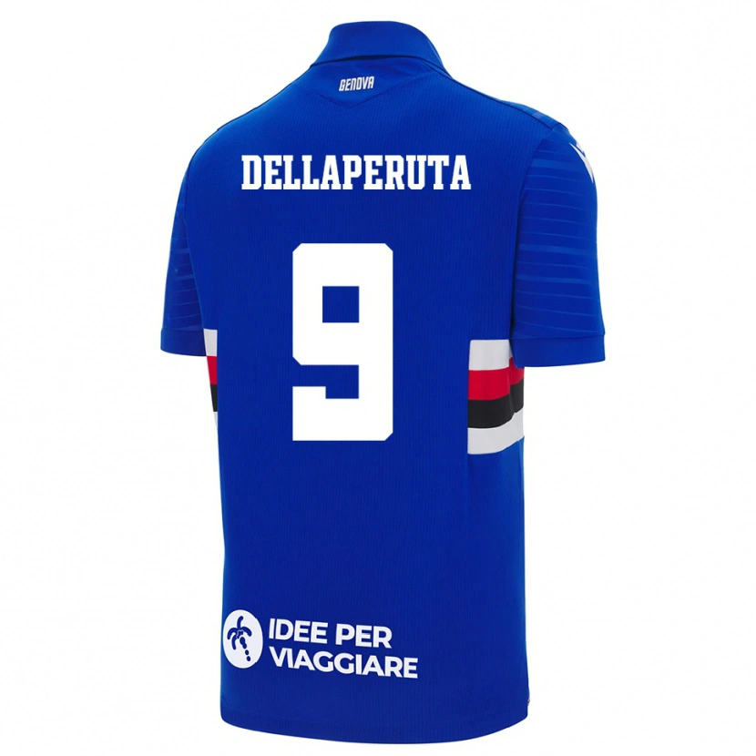Danxen Bambino Maglia Tori Dellaperuta #9 Blu Bianco Kit Gara Home 2025/26 Maglietta