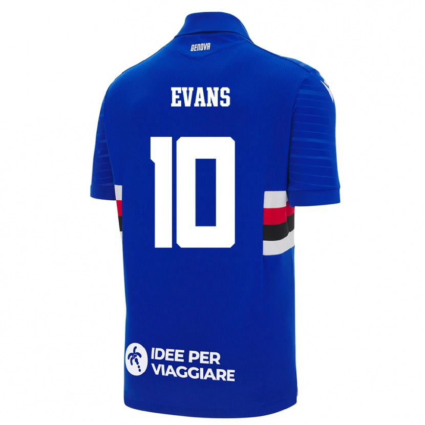 Danxen Bambino Maglia Maya Evans #10 Blu Bianco Kit Gara Home 2025/26 Maglietta