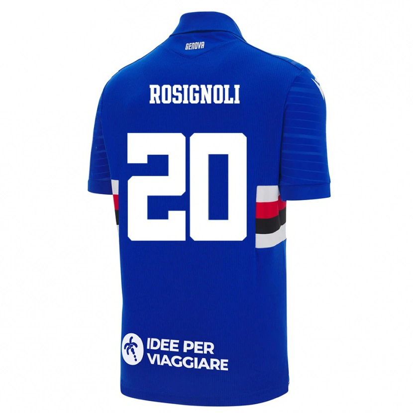 Danxen Bambino Maglia Syria Rosignoli #20 Blu Bianco Kit Gara Home 2025/26 Maglietta