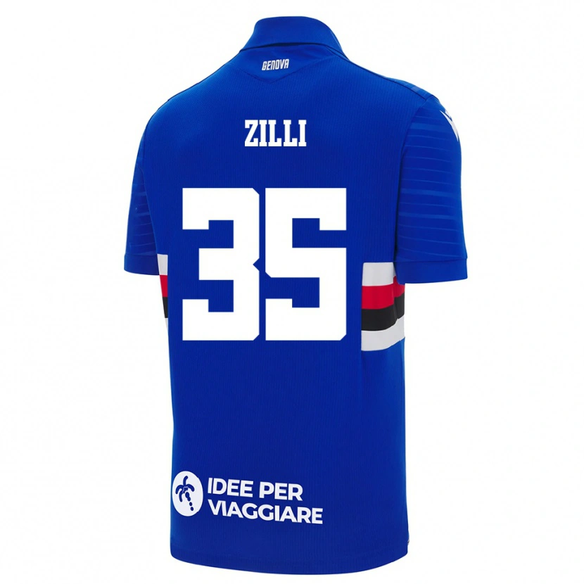 Danxen Bambino Maglia Elisa Zilli #35 Blu Bianco Kit Gara Home 2025/26 Maglietta