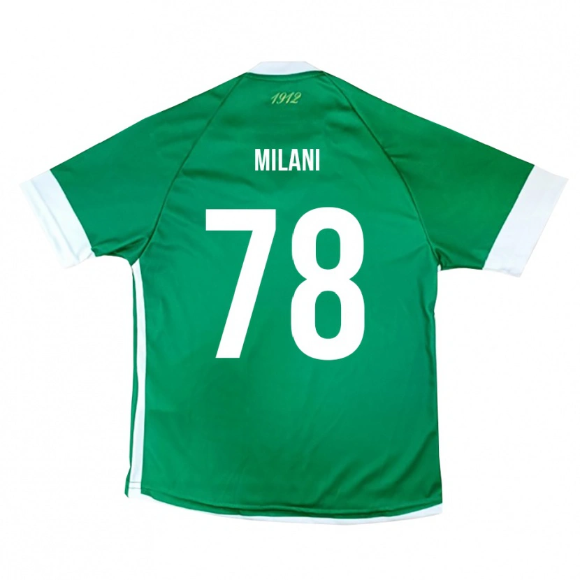Danxen Bambino Maglia Alessandro Milani #78 Verde Bianco Kit Gara Home 2025/26 Maglietta