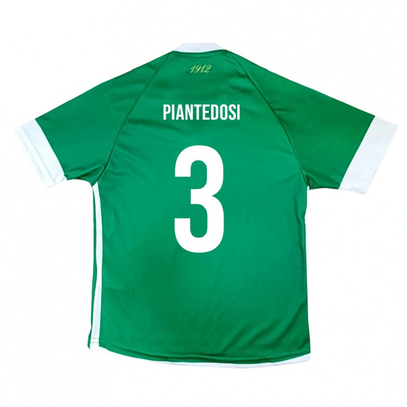 Danxen Bambino Maglia Alessio Piantedosi #3 Verde Bianco Kit Gara Home 2025/26 Maglietta
