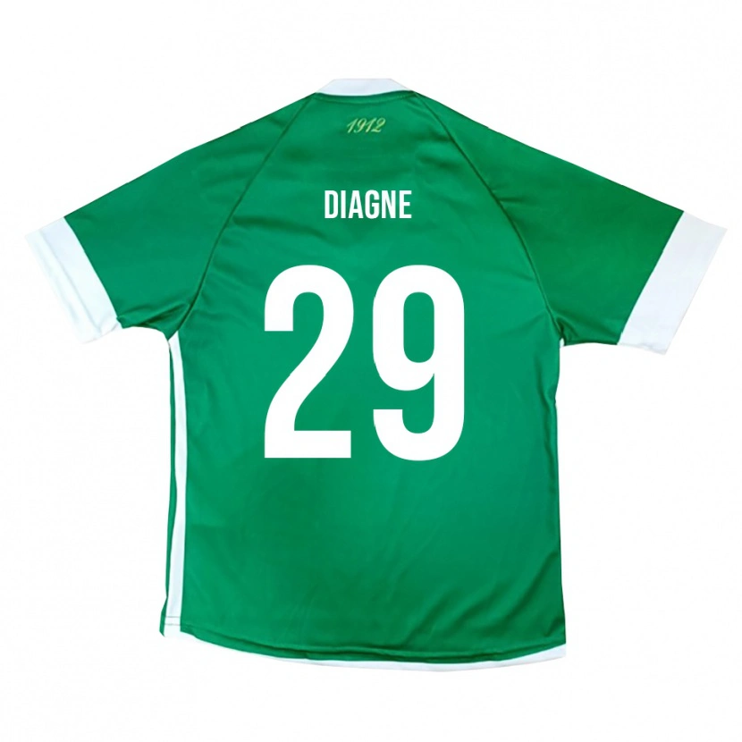 Danxen Bambino Maglia Mamadou Diagne #29 Verde Bianco Kit Gara Home 2025/26 Maglietta